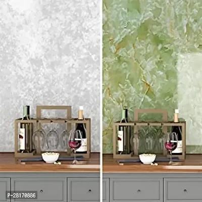 DOM EXPORT Vinyl Wallpaper Peel and Stick Waterproof Wallpaper for Home Kitchen Countertop Cabinet Furniture Oil Proof Kitchen Sticker (GREEN MARBLE  2M)-thumb4