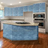 DOM EXPORT Vinyl Wallpaper Peel and Stick Waterproof Wallpaper for Home Kitchen Countertop Cabinet Furniture Oil Proof Kitchen Sticker ( BLUE MARBLE  2M)-thumb3