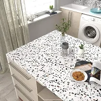 DOM EXPORT Vinyl Wallpaper Peel and Stick Waterproof Wallpaper for Home Kitchen Countertop Cabinet Furniture Oil Proof Kitchen Sticker ( WHITE DOTTED  2M)-thumb3