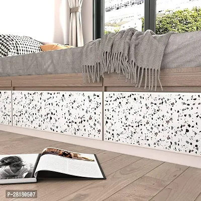 DOM EXPORT Vinyl Wallpaper Peel and Stick Waterproof Wallpaper for Home Kitchen Countertop Cabinet Furniture Oil Proof Kitchen Sticker ( WHITE DOTTED  2M)-thumb5