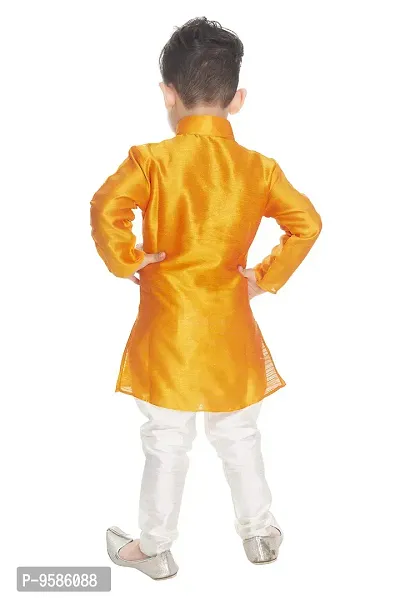 NEW GEN Boom Boy's regular Full Sleeve Orange Pocket Kurta and Pyjama Pant - 6-12 Month, Orange-thumb5
