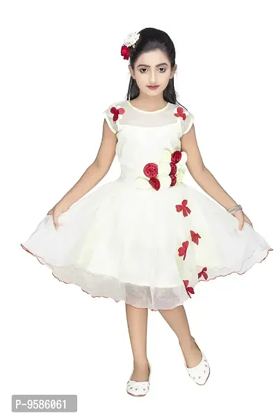 NEW GEN Baby Girls' Mini Dress (Off White::Cream_2-3 Years)-thumb2