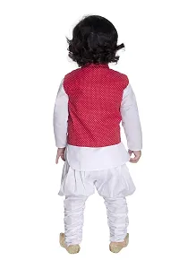 NEW GEN Baby Boy's Cotton Silk Jacket, Kurta Pyjama Set-thumb3