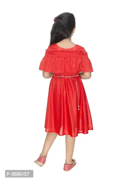 NEW GEN Girls' Knee Length Dress (GIRLS_113 1-2 YEARS_Red_1-2 Years)-thumb4