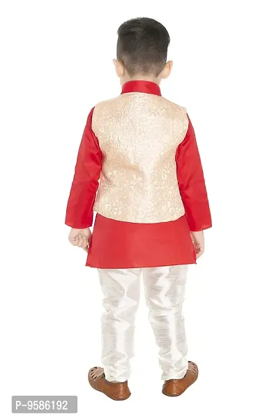 NEW GEN Boys Kurta Pajama Set (Red_2-3 Years)-thumb4