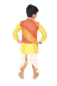 NEW GEN Boys Full Sleev Jacket Kurta & DHUTI Pant (Yellow_6-12M)-thumb2