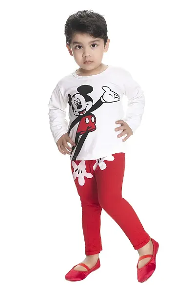 NEW GEN Boy's Casual Wear (White and Red, 2-3 Years)