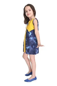 NEW GEN Sleevless Pure Cotton Tops Type Frock for Girls (Demin ; 4-5 Years)-thumb1