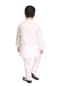 NEW GEN BOYS FULL SLEEVE KURTA WITH PAIJAMA PANT (3-4 YEARS, White 2)-thumb2