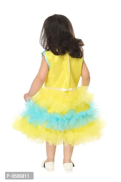 NEW GEN Girls Frock (2-3 Years, Yellow)-thumb3