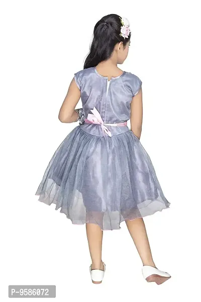 NEW GEN Baby Girls' Mini Dress (Silver_6-7 Years)-thumb5
