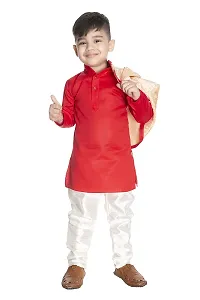 NEW GEN Boys Kurta Pajama Set (Red_2-3 Years)-thumb2