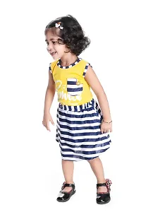 NEW GEN Baby Girls Sleevless Pure Cotton TOP with Skirt (Yellow;1-2 Years)-thumb3