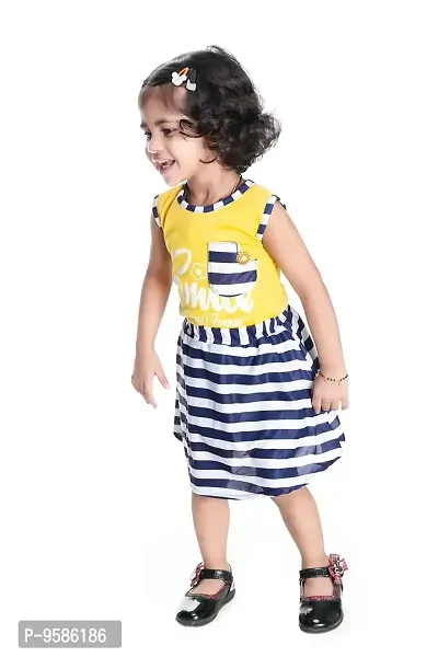 NEW GEN Baby Girls Sleevless Pure Cotton TOP with Skirt (Yellow;1-2 Years)-thumb4