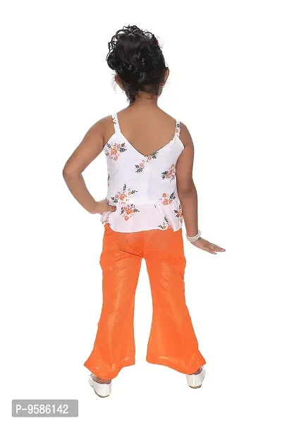 NEW GEN Baby Girls TOP with Palazzo Pant for 2-3,Orange-thumb2