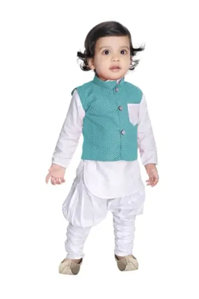 NEW GEN BOYS JACKET KURTA &amp; PAJAMA PANT SET