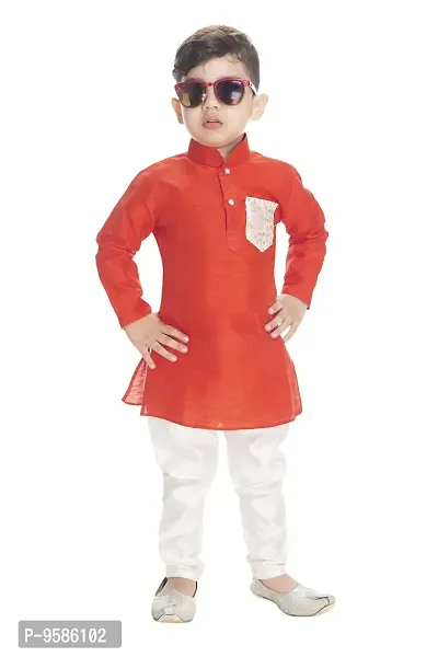 NEW GEN Boom Boys Full Sleeve Pocket Kurta  Paijama Pant_300_RED Pocket-thumb4