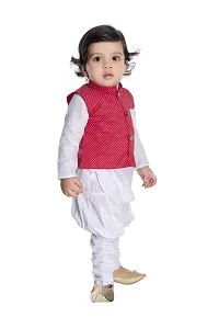 NEW GEN Baby Boy's Cotton Silk Jacket, Kurta Pyjama Set-thumb2