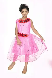 NEW GEN Girls Rose Frock (Pink, 2-3 Years)-thumb1