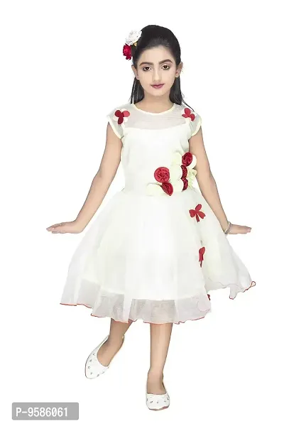 NEW GEN Baby Girls' Mini Dress (Off White::Cream_2-3 Years)-thumb3