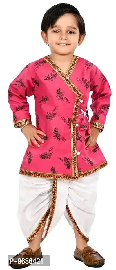 Trendy Full Sleeve Cotton Kurta with Dhoti Pant Set-thumb0