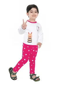 Pink Cotton Trouser And T Shirt Set-thumb1