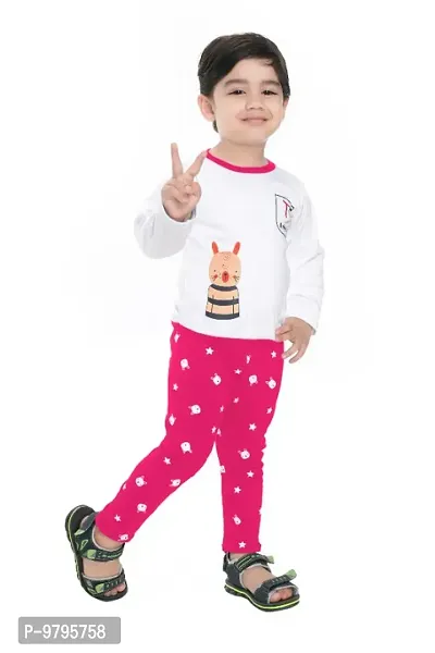 Pink Cotton Trouser And T Shirt Set-thumb2