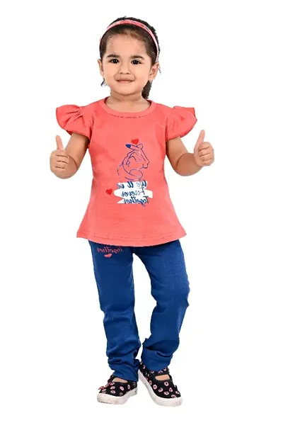 NEW GEN Girls T-shirt Pant combo set