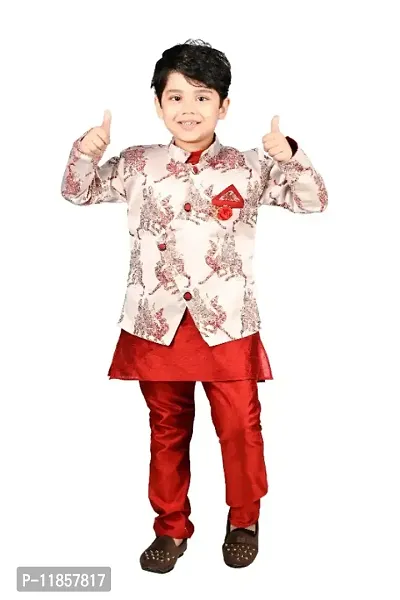 NEW GEN BOYS SERWANI JACKET KURTA AND PAJAMA