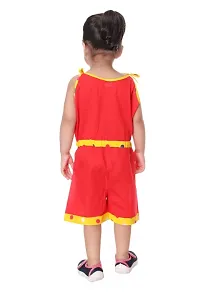Classic Cotton Printed Jumpsuits for Kids Girls-thumb1