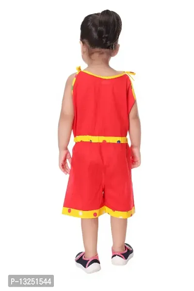Classic Cotton Printed Jumpsuits for Kids Girls-thumb2