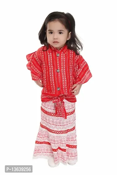 NEW GEN BABY GIRLS LONG SKIRT WITH TOP SET-thumb0