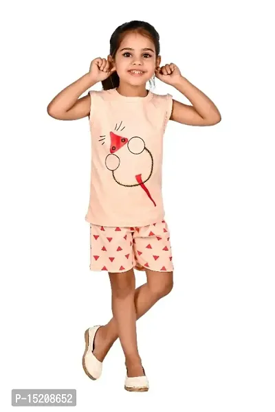 NEW GEN GIRLS CASUAL T-SHIRT WITH PANT-thumb0