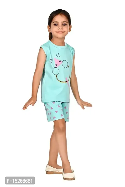 New Gen Girls Casual T Shirt With Pant-thumb3