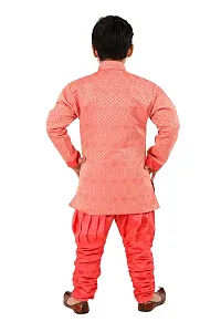 Classic Art Silk Embellished Sherwani Set for Kids Boys-thumb1