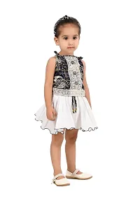Classic Silk Embroidered Top and Skirt for Kids Girls-thumb3
