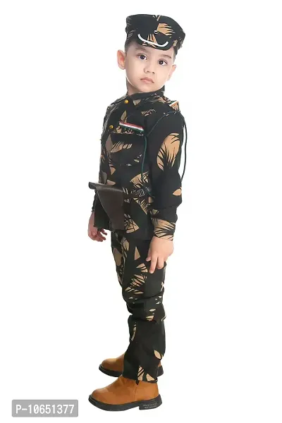 Boys Printed Army Or Bsf Costume-thumb4