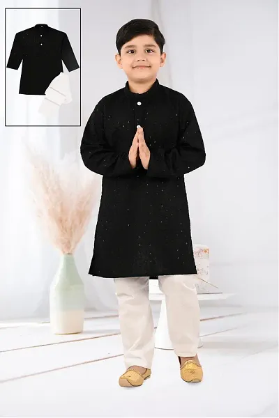 Trendy Blend Kurta Sets For Boys