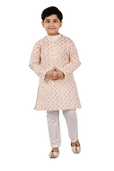 Classic Art Silk Kurta Sets for Boy Kids