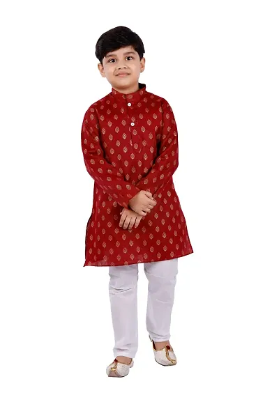 Stylish Kurta Pyjama with Jacket Set for Kids