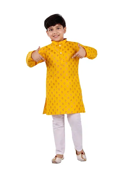 Stylish Kurta Pyjama with Jacket Set for Kids