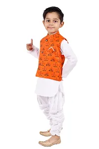 Stylish Kurta Pyjama with Jacket Set for Kids-thumb2