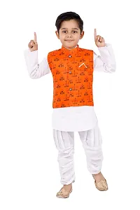 Stylish Kurta Pyjama with Jacket Set for Kids-thumb3