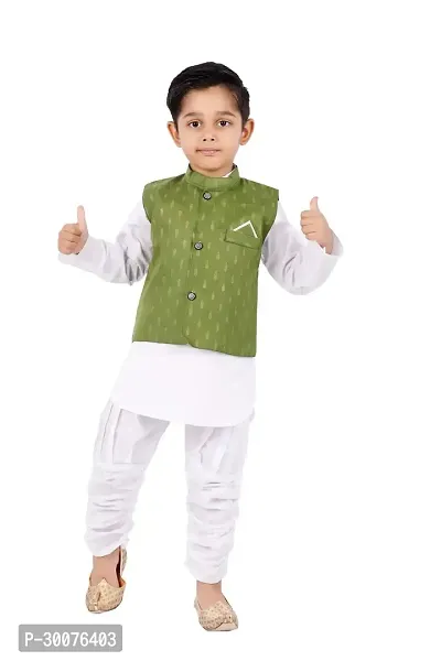 Stylish Kurta Pyjama with Jacket Set for Kids