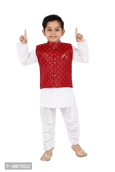 Stylish Kurta Pyjama with Jacket Set for Kids