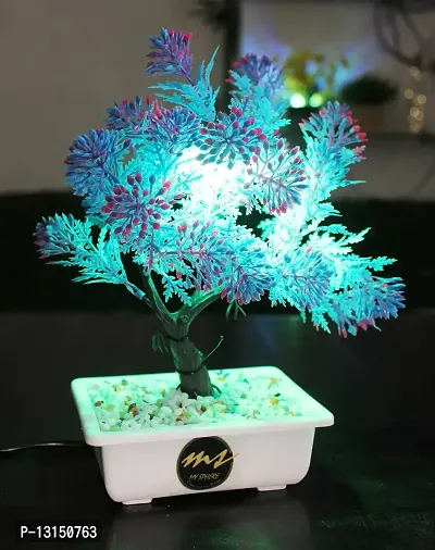 My Sphere Elegant Artificial Bonsai Tree with LED Light and Wooden Pot for Home D?cor, Table, Wall, Office, Living Room (Bonsai Tree A1)-thumb0