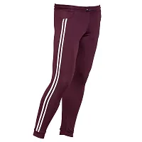 TINY TOON Maroon Solid Casual Lower for Boys-thumb2
