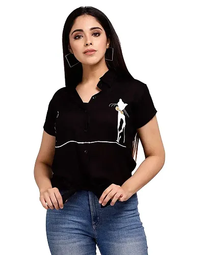 Vogue Tantra Casual Half Sleeves Shirt for Women/Girls