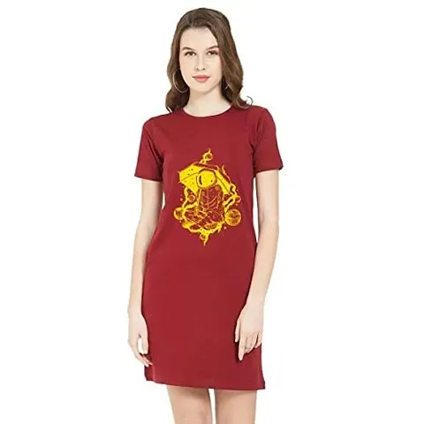 Trendy Blend T-Shirt Dress For Women