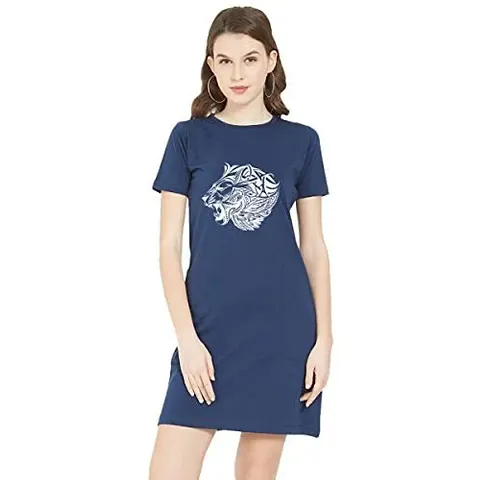 Trendy Blend T-Shirt Dress For Women